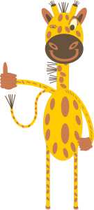 Giraffe zwinkert