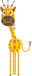 Giraffe ganz verärgert
